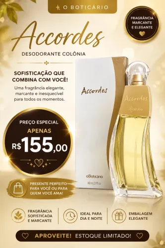 Perfume acordes tradicional o Boticário