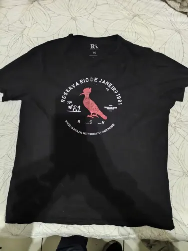 camiseta reserva preta pica-pau carimbo - 3g