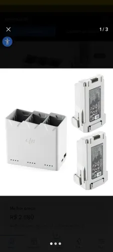 Rub carregamento com duas baterias mini 4 pro ou mini 3 pro