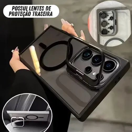 Capa Capinha Magnética Magsafe lentes protetoras suporte P/ Ultra S24