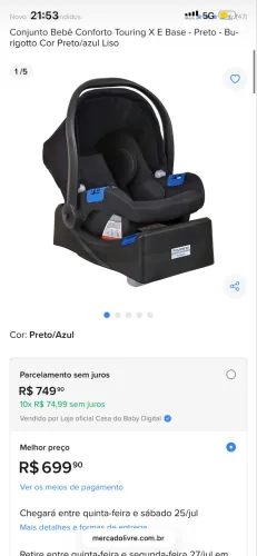 Bebe conforto Burigotto touring + base