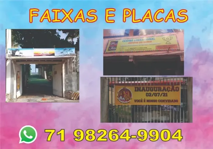 Faixas e Placas