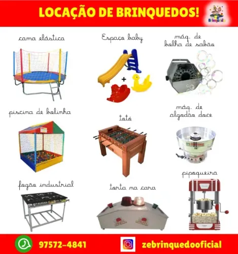 Locação de brinquedos