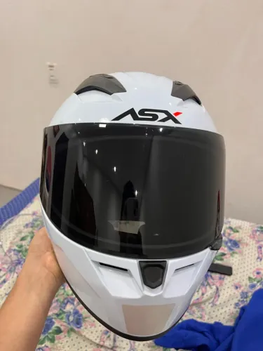 CAPACETE ASX CITY SV SOLID BRILHO BRANCO