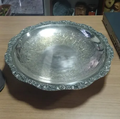 Fruteira em Metal Espessurado à Prata - Meridional