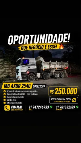 Caminhão Caçamba MB-Axor2540 