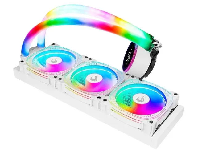 Water Cooler Gamer Rise Mode Aura Ice, ARGB, 360mm, Intel e AMD, Branco - RM-WAI-03-ARGB