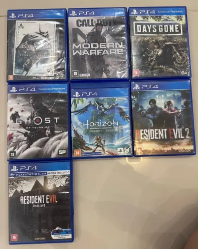 Jogos de PS4 - 1 por R$ 90 ou todos por R$ 550