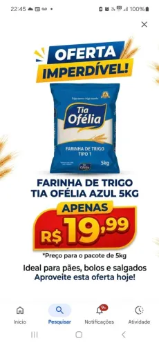 Farinha de trigo tia ofelia 5kg