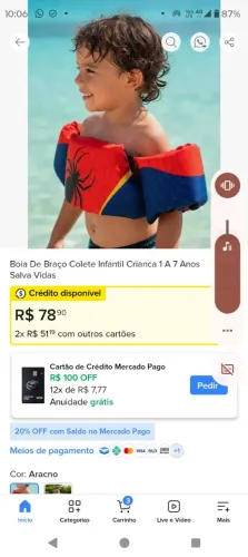 Boia infantil 1 a 7 anos