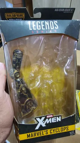 3 EMBALAGENS: MARVEL LEGENDS CICLOPE + PEÇA BAF WARLOCK + EMBALAGEMS STORM VINTAGE