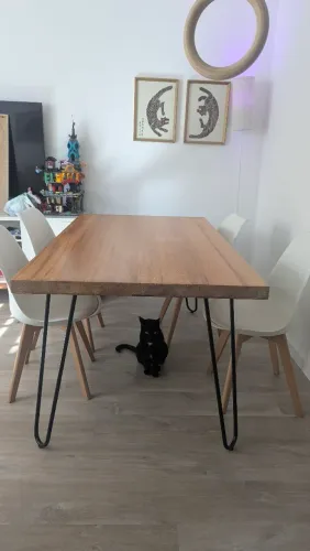 Mesa madeira mais quatro cadeiras