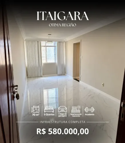 Apartamento à Venda no Itaigara | 3/4, 70 m² e Dependência Completa | R$ 580 Mil