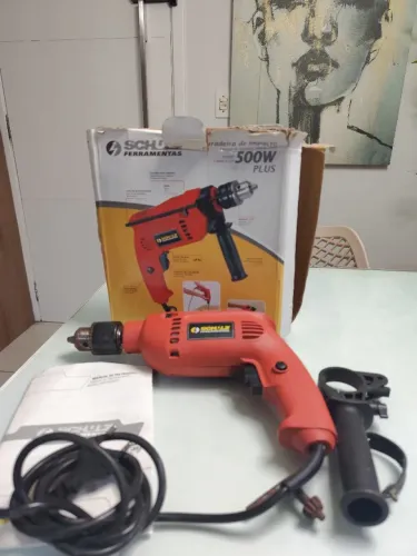 Furadeira de Impacto Schulz 500W - Completa com Caixa e Manual