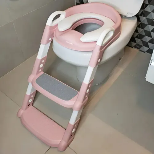 assento redutor com escada para vaso sanitário infantil
