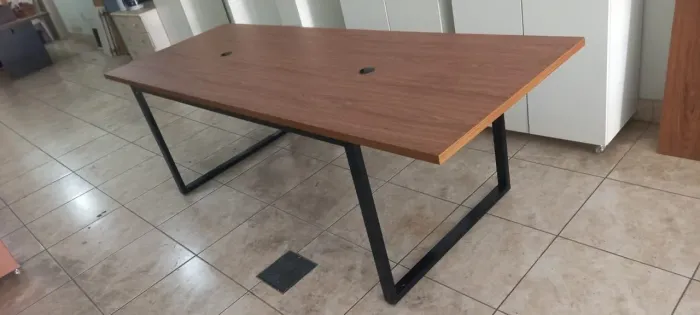 Mesa estilo industrial 2.50x0.90 área gourmet reunião e sala de jantar MDF