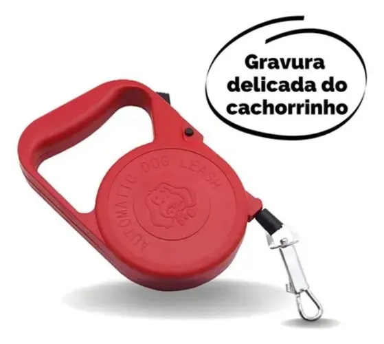 coleira guia retrátil passeio cães pets até 15kg 3 metros
