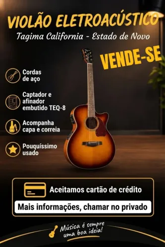 Violão Eletroacustico Tagima California 