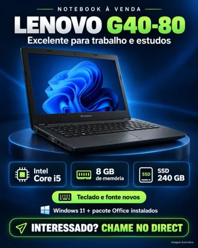 Notebook Lenovo G40-80 Processador Intel i5