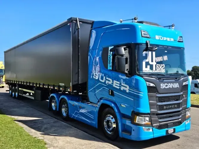 Scania R460 SUPER Tração 6x2 Ano 24  baixo km + Sider Facchini Ano 26 30 plts 15.40 x 2.80