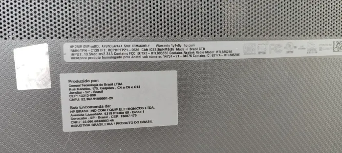 Notebook HP 256R G9 I5 seminovo