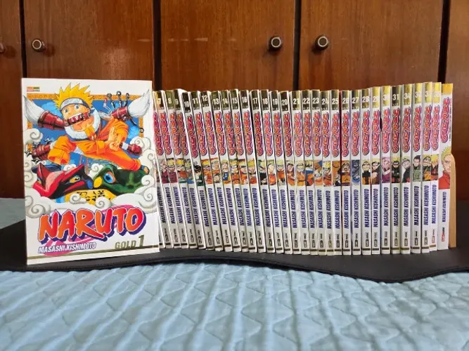 Naruto Gold Vol. 1 ao 35 1ª Impressão + Posters + Gaiden