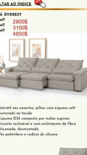 Sofá com molas aspirais