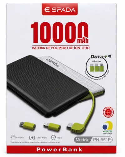 Power Bank 10000mah Carregador Rapido Premium Portatil