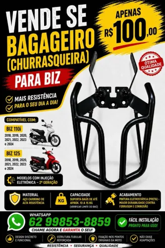 Bagageiro(churrasqueira) para biz