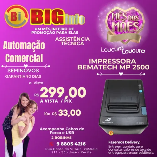 Impressora Termica Bematech Mp 2500TH