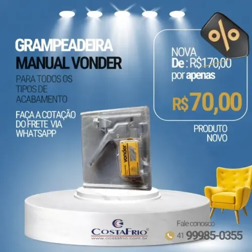 *Grampeadeira Manual Vonder - Produto Novo | Ideal para Acabamentos*
