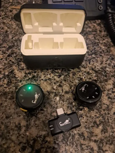 Microfone Lapela Sem Fio Eletro Mex El-1837 original - Usb C 