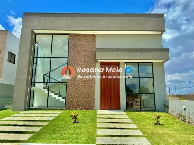 Casa com 188m², 4 suítes, piscina e terraço gourmet no Condomínio Portal de Vigo, em Grava
