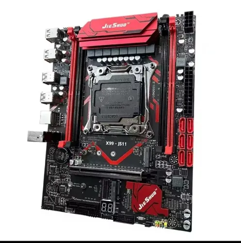 PLACA MÃE X99 JIESHUO JS1,. PLACA ROBUSTA COM 8 FASES NO VRM.