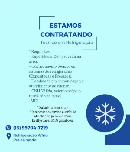 Contrato técnico em Refrigeração 