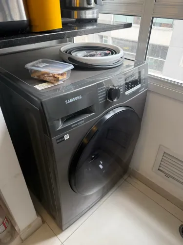 Lava e Seca Samsung Ecobubble 11kg/7kg Inox WD11A - Impecável / 220V