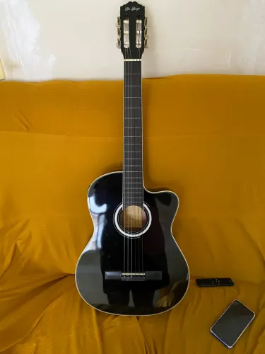 Violão Nylon elétrico Di Giorgio Havana Black 2013