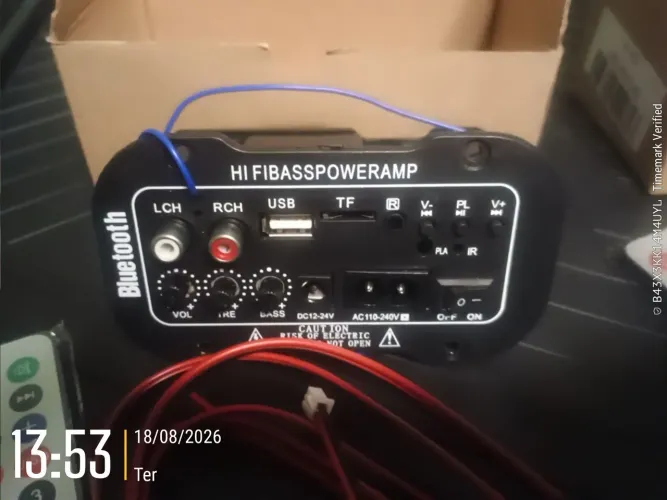 2 Placas amplificadas rádio Bluetooth leitor cartão