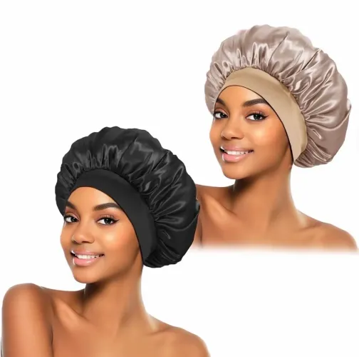 Touca de Cetim + Scrunchie | Kit para Cuidar dos Cabelos ?