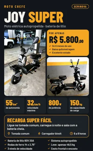 Moto Elétrica - Moto Chefe - Joy Super