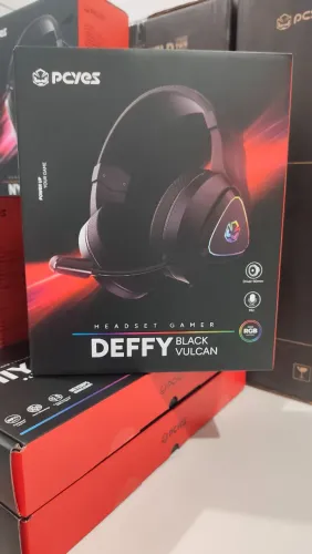 Headset Gamer Pcyes Deffy Black Vulcan