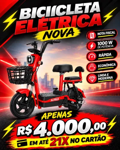 Bicicleta Elétrica Nova