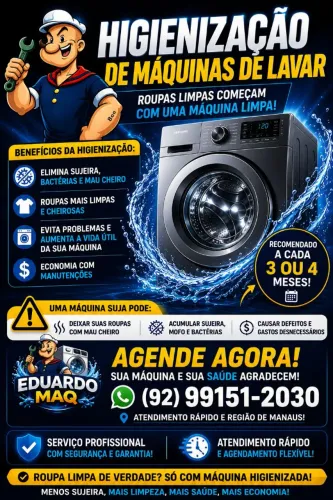 Higienização de Máquina de Lavar em Manaus ?