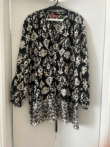Vestido Curto Chemise Estampado - Tam G | Usado