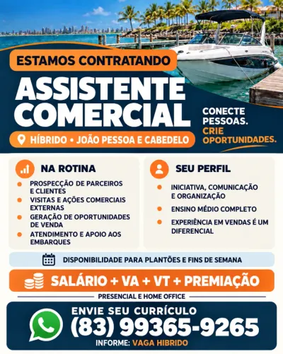 Assistente Comercial Híbrido | João Pessoa e Cabedelo PB