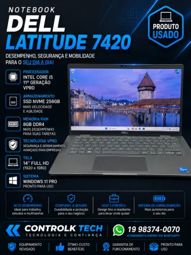 Notebook Dell 7420 VPRO i5 11° / NVME 256 / 8GB RAM