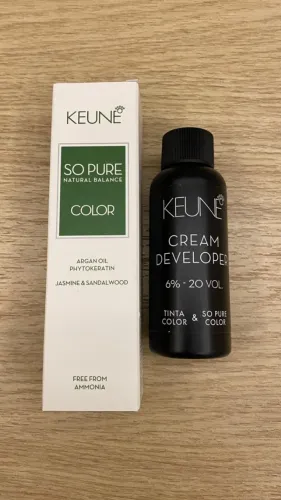 Keune So Pure Color 7.22 e Cream Developer 6% - 20 Vol.