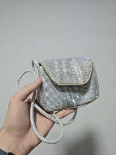 Bolsa de Festa Mini Crossbody com Brilho / Strass - Zara