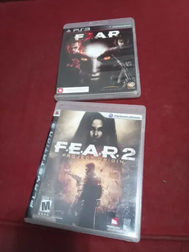 2 jogos PlayStation PS3 Fear 1 e 2 Project Origin originais mídia física