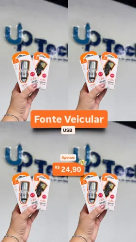 Carregador Veicular USB - Mantenha seu celular sempre carregado!